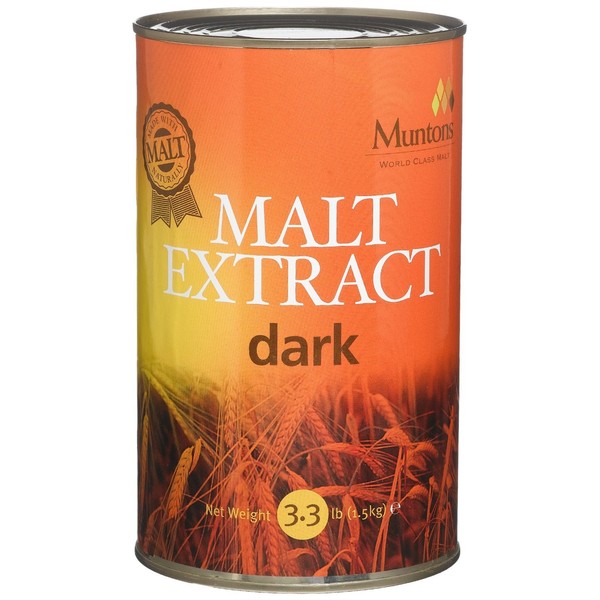 Muntons Dark Malt Extract - Beer Kit Flavoring - Home Brewing Malt Extract - 3.3 LBS (1/Pack)