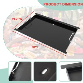 16517 Flat Top Griddle Insert for Bull Grill 4 Burner Angus 41628 47628 41629, Griddle Plate for Outlaw 30" 26039 26038, for Bull Premium 18248 18249, Lion L75000 Grill Parts, Non-stick Carbon Steel
