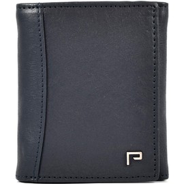 Men's Genuine Leather RFID Protection Wallet with Coin Compartment [Dark Blue]