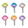 LHKJ Set of 6 Cute Monkeys Key Caps, multicoloured