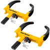 CARTMAN 2 Packs Heavy Duty Trailer Lock Wheel Clamp, Yellow/Black