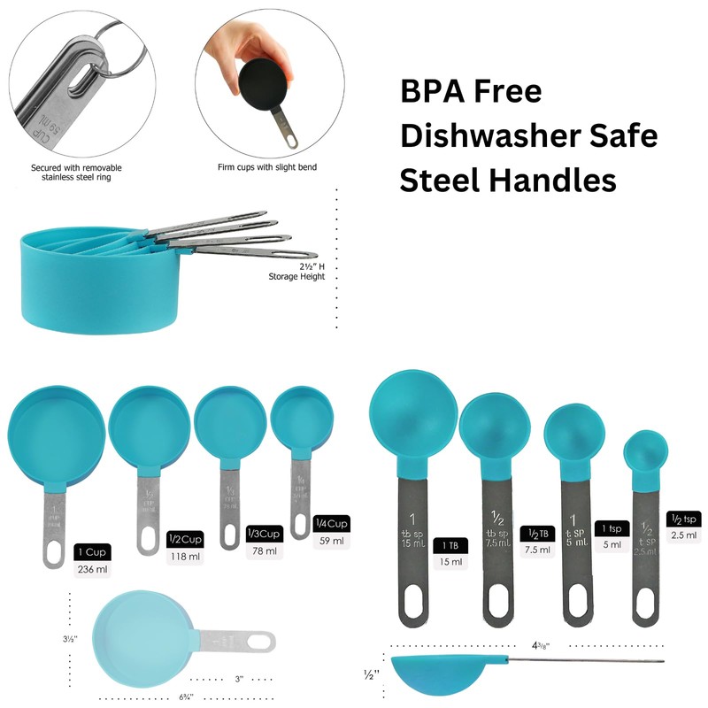 Batter Bowl With Pour Spout, Non-Slip Base,Space Saving Detachable Handle