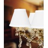 Set of 6 Chandelier White Linen Clip-On Lampshade 3x6x5