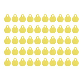 50pcs Livestock Neck Tags TPU High Durability Flexibility QR Code Blank ID Tag for Cattle Ranch Management