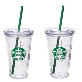 Starbucks Grande Insulated Travel Tumbler 16 OZ Double Wall Acrylic 2 Pack Set