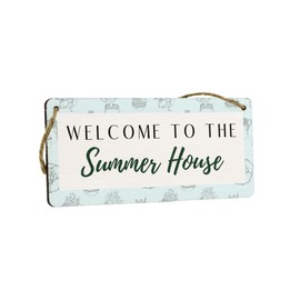 Full Colour Wooden Plywood Hanging Sign - Welcome to the Summer House: Home Decor & Wall Art for a Vibrant Summer Oasis