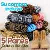 Universo en Linea 5 Par Agujetas Botas Combinadas Redondas Reforzadas