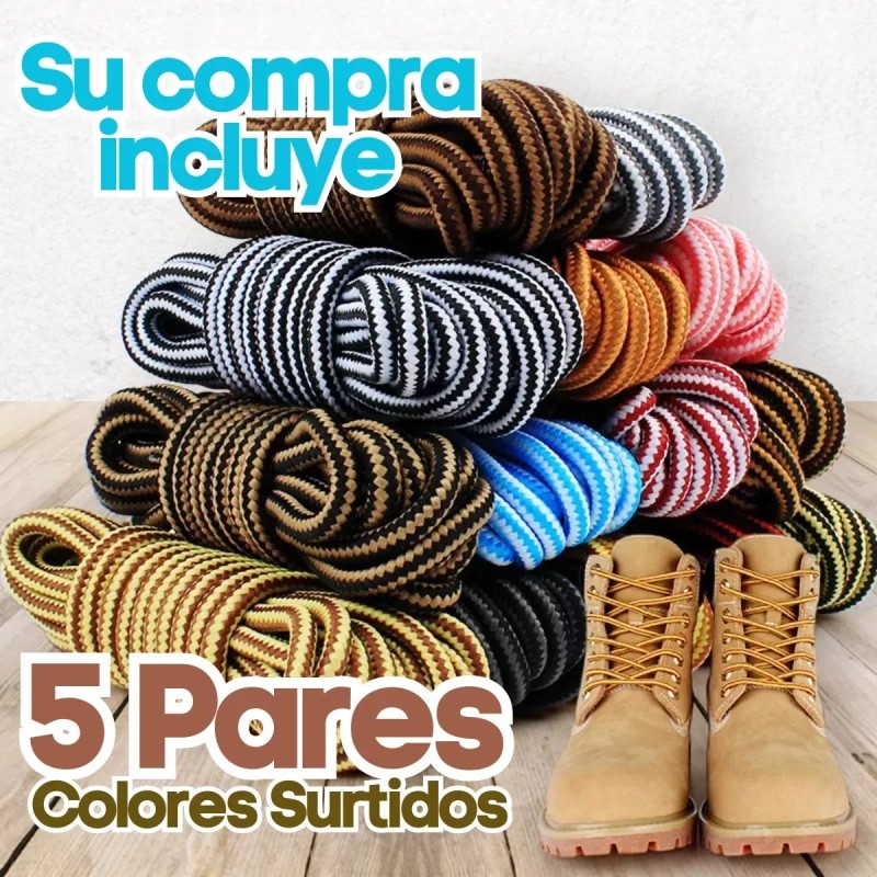 Universo en Linea 5 Par Agujetas Botas Combinadas Redondas Reforzadas