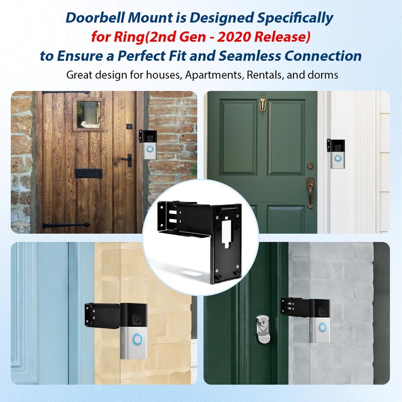 Stainless Steel Doorbell Mount for Ring(2nd Gen-2020 Release), Adjustable