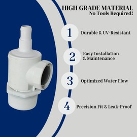 9-100-9001 UWF Connector Assembly Compatible with 180 280 380 Pressure Side Inground Swimming Pool Cleaner - Replacement Wall Fitting Connector Assembly (6)