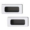 Gedotec Inlet Shell Handle Square Furniture Handle Black Anodised Silver