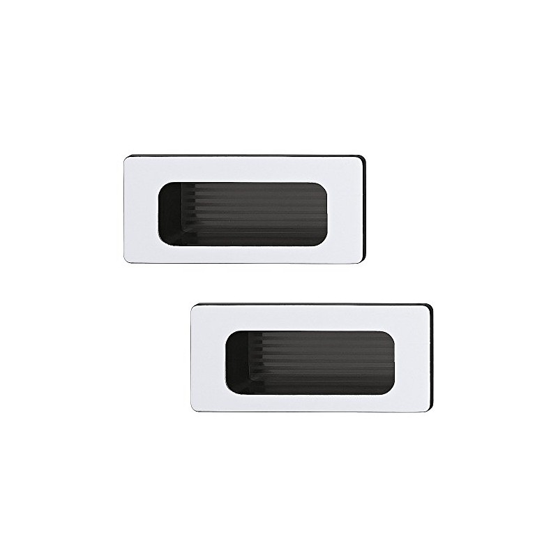 Gedotec Inlet Shell Handle Square Furniture Handle Black Anodised Silver