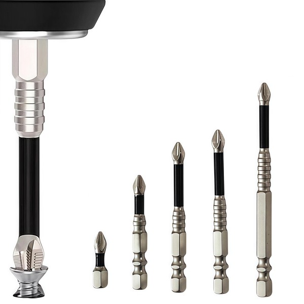 5PCS High Magnetic Screwdriver Drill Bit Set,Strong Magnetic Durability Screwdriver