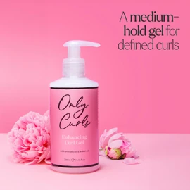 Only Curls Enhancing Curl Gel 250ml – Lightweight, Frizz-Control Styling Gel for Defined, Long-Lasting, and Hydrated Curls – Vegan & Cruelty-Free