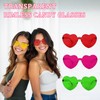 CHRORINE 8/16/24 Pairs Heart-Shaped Sunglasses Rimless Heart Glasses Transparent Candy