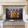 DAIFURONGE Tempered Glass Backsplash For Kitchen Behind Stove,Spoon Spice Stove