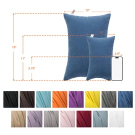 NTBAY Tiny Pillows, Down Alternative 7"x11" Microfiber Mini Pillow for Travel, Pets, Soft Machine Washable Small Pillows for Neck, Wrist, Lumbar and Knee, Black