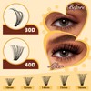 QUEWEL Lash-Clusters, 280PCS 30+40D Lash Extension Kit Mixed 2 styles