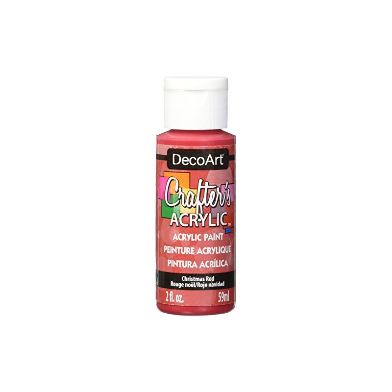 DecoArt Crafter's Acrylic Paint, 2-Ounce, Christmas Red
