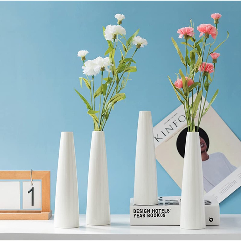 Ericotry 22CM / 8.7Inch Height Glass Flower Vase Desktop Minimalist