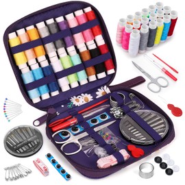 Coquimbo Sewing Kit Gifts for Kids Girls Mum Mini Sewing Kits Travel with Needle and Thread Kit 85Pcs Sewing Accessories for Home, Traveler, Adults, Beginner, Kids, Emergency Use (Daisy)