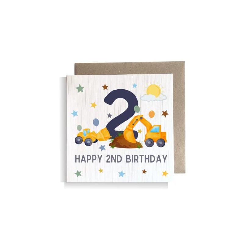 Second Ave 2nd Birthday Age 2 Children's Kids Baby Digger