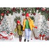 Msocio 10x8ft Polyester Christmas Photography Backdrop Winter White Barn Wood