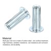 sourcing map M5 Multi-Grip Rivet Nuts, 30pcs Pre-Bulbed Shank Flat
