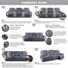 TAOCOCO Non Slip Recliner Sofa Covers for 3 Cushion Couch,