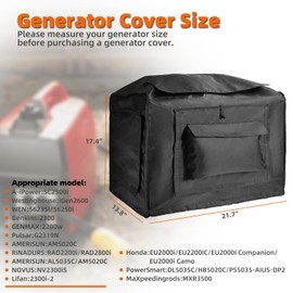 Joramoy Generator Cover While Running,Opened Double-layer