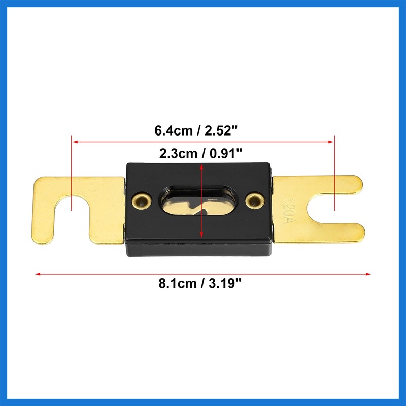 VekAuto 2pcs Fuse Replacement 120A ANL Fuses Car Audio Fuse