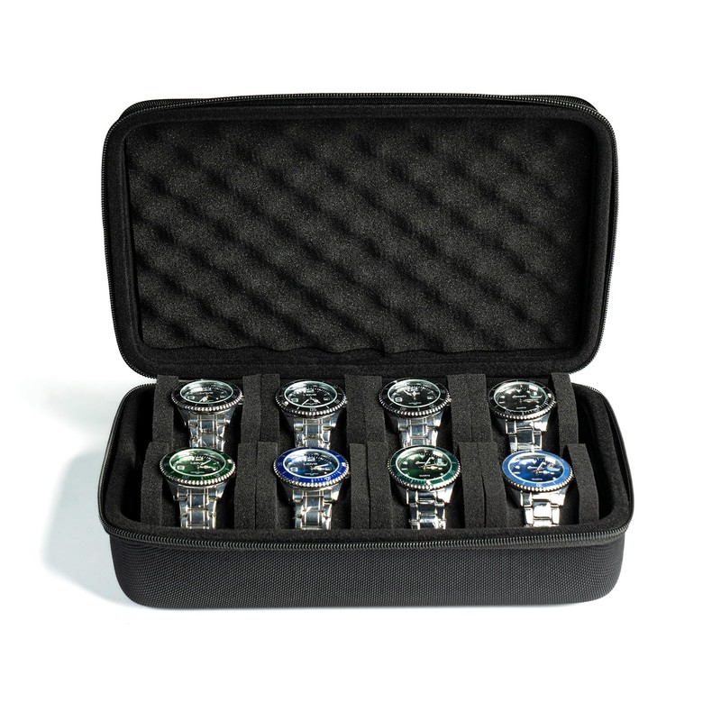 AUKURA 8 slots Watch Case, hard watch storage case, hard