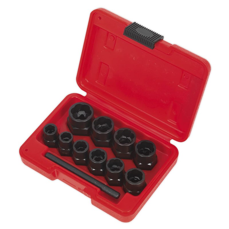 Sealey Ak8184 Bolt Extractor Set 11Pc 3/8In Sq Drive Or