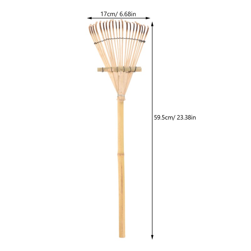 HANABASS Garden Rake Small Rake Bamboo Kids Leaf s for