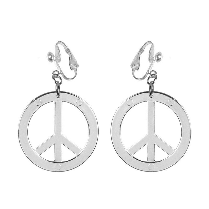 Boland 44536 Hippie Set, Headband, Earrings, Necklace, Peace Symbol, Flower