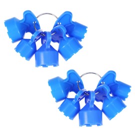 Gjinxi 10Pcs Cache Faucet Aerator Key, Aerator Wrench with Storage Ring, Faucet Aerator Removal Tool, Aerator Wrench Kitchen Aerator Key for Sink Faucet M16.5 M18.5 M21.5 M22.5 M24 Cache Aerators