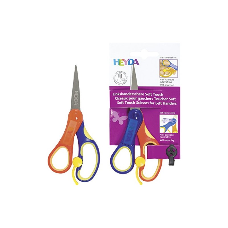 Heyda 2048078 Kinderschere Soft-Touch 13,5 cm mit Soft-Touch-Einlage spitz für