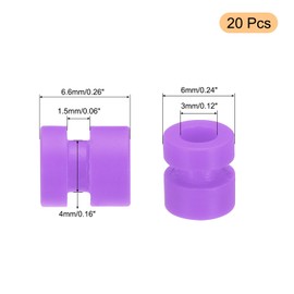 MECCANIXITY RC Anti Vibration Rubber Balls RC Rubber Damper Balls for RC F4 F7 Flight Controller Gimbal M3x6.6mm Shock Absorption Balls,RC Models DIY Drone Accessories,Pack of 20 (Purple)