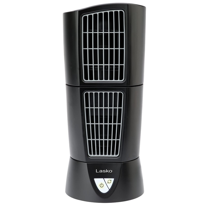 Lasko Oscillating Platinum Desktop Wind Tower Fan, 3-Speeds, Compact, Portable