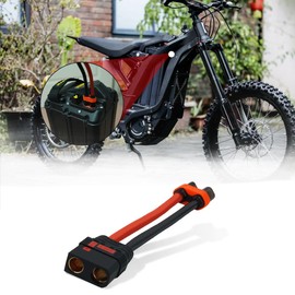 URWALL QS8 Female to 6mm Male Wire Connector 8AWG 4inch for Sur Ron EBMX Battery Adapter Wire, Anti-Spark High Current Electrial Connector with Siicone Wire, Waterproof Plug Play for Sur ron