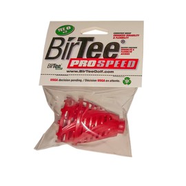 BirTee Golf Tees - PRO Speed Version with Enhanced Durability - Size #8 (2") Individual Size Pack - 2 Tees Per Pack. Indoor Golf Tees/Golf Simulator Tees/Winter Golf Tees (Red)
