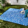 Fusion Coastal Bay Picnic Blanket, 100% soft touch Polyester, Blue,