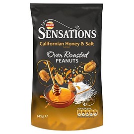 Walkers Sensations Californian Honey & Salt Peanuts (145g) - Pack of 6