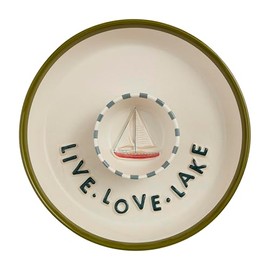 Mud Pie 2 1/4" x 10 1/2" Dia Retreat Chip and Dip Set, White