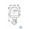 Hella 006846001 KL Rotaflex FL Rotating Beacon Amber Lens 12v