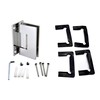 MONT HARD Chrome Shower Hinge - Square Full Back Plate,