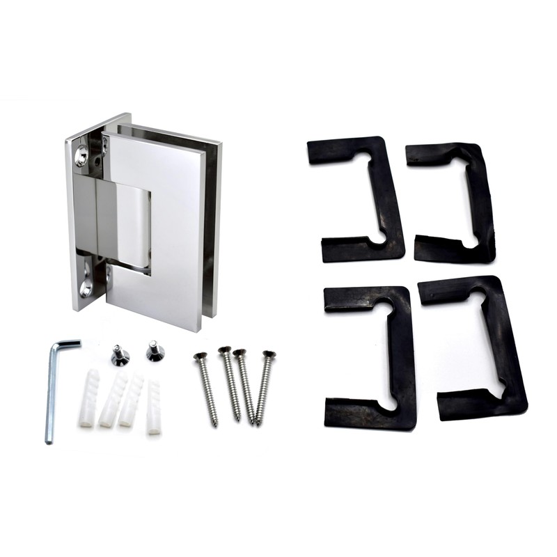 MONT HARD Chrome Shower Hinge - Square Full Back Plate,