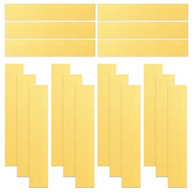 Keadic 18Pcs Brass Strip, Brass Shim Stock Assortment Metal Brass Sheet, 6'' Length,1''Width, 0.002'', 0.004'', 0.006'', 0.008'', 0.012'' and 0.016'' Thickness (6 x 1 Inch)