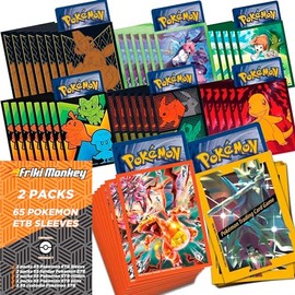 Elite Trainer Box Cases for Pokémon [65 Cases], Show Your Cards with Pokémon ETB Boxes Promotional Cases for Pokémon Cards (2 Random Packs)