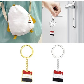 Llavero De Acero Inoxidable Con Forma Y Mapa Mochila Cómoda Para Llavero Estilo Étnico Egipto Egipto